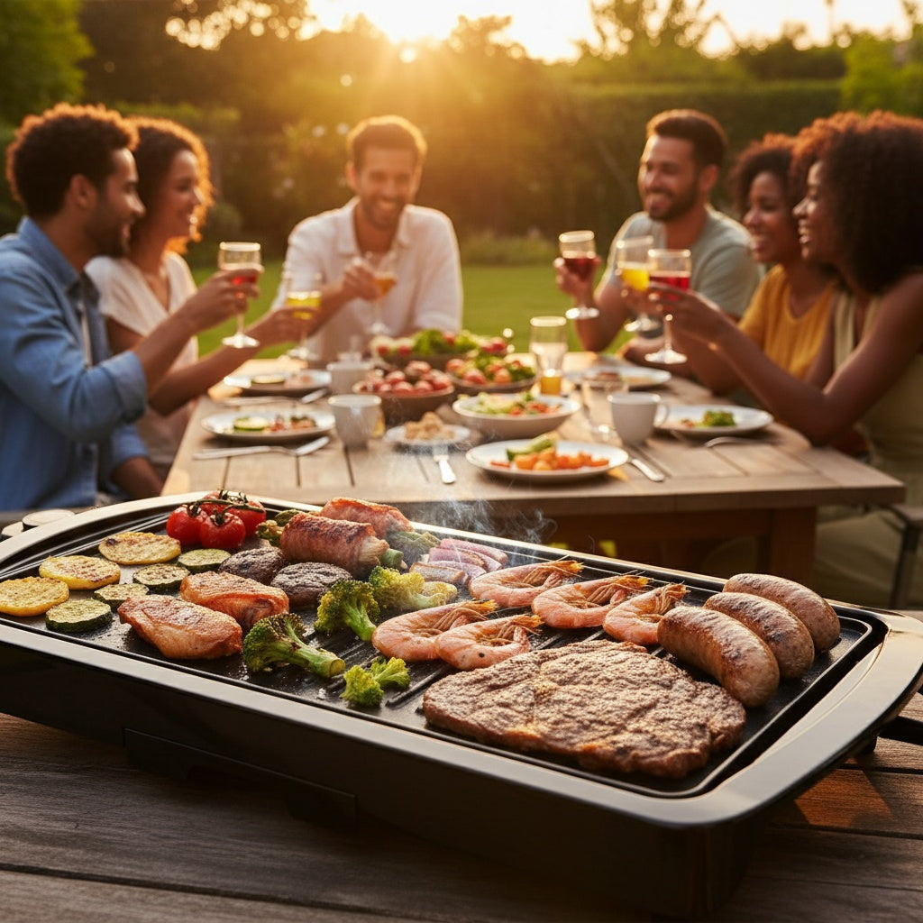 Plancha Cocción Eléctrica Antiadherente